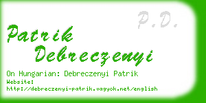 patrik debreczenyi business card